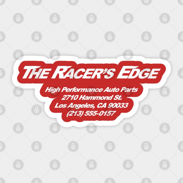 The Racer's Edge V1 (White) Sticker by TonieTee